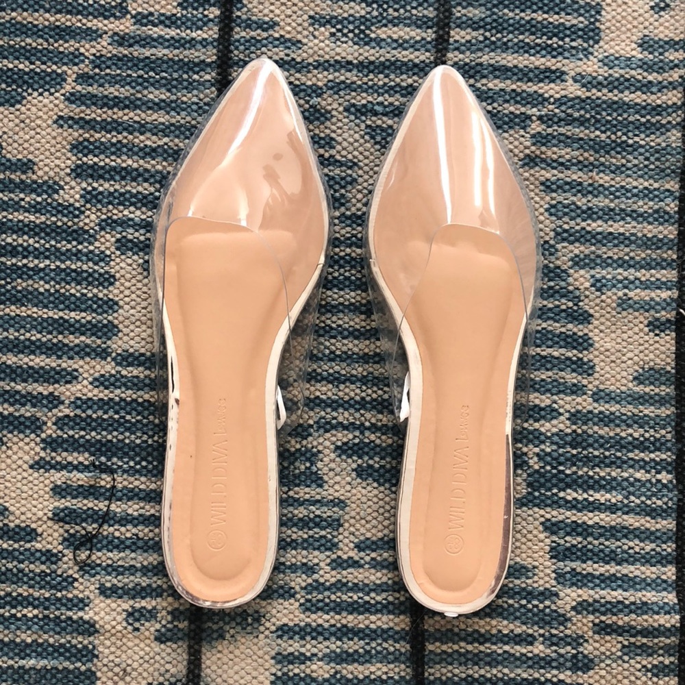 Forever 21 clear slides, mules, flats